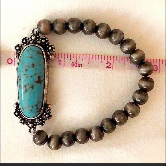 TURQUOISE CONCHO NAVAJO PEARLS BRACELET LAST 1 STRETCHES TO FIT ALL  NEW - Picture 12 of 13